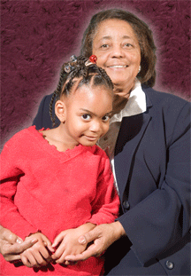 picture of Grandmom and Granddaughter