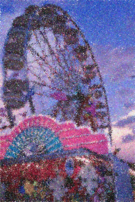 Ferris Wheel Damp Art Style